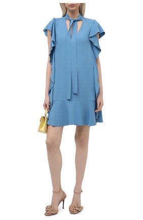 Женское платье REDVALENTINO голубого цвета по цене 47150 руб., арт. VR3VAW95/0F1 | Фото 2 Женское платье REDVALENTINO голубого цвета, арт. VR3VAW95/0F1 | Фото 2