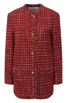 Женский жакет VALENTINO красного цвета по цене 372000 руб., арт. VB3CE280677 | Фото 1 Женский жакет VALENTINO красного цвета, арт. VB3CE280677 | Фото 1