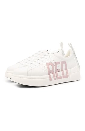 Женские кожаные кеды REDVALENTINO бежевого цвета по цене 41400 руб., арт. VQ2S0E11/JIB | Фото 1 Женские кожаные кеды REDVALENTINO бежевого цвета, арт. VQ2S0E11/JIB | Фото 1