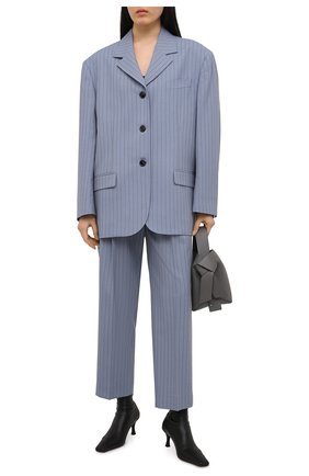 Женский шерстяной жакет ACNE STUDIOS голубого цвета по цене 73600 руб., арт. AH0135 | Фото 2 Женский шерстяной жакет ACNE STUDIOS голубого цвета, арт. AH0135 | Фото 2