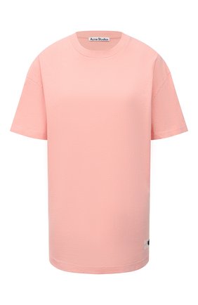 Женская хлопковая футболка ACNE STUDIOS светло-розового цвета по цене 15850 руб., арт. AL0199 | Фото 1 Женская хлопковая футболка ACNE STUDIOS светло-розового цвета, арт. AL0199 | Фото 1