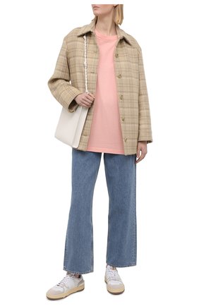 Женская хлопковая футболка ACNE STUDIOS светло-розового цвета по цене 15850 руб., арт. AL0199 | Фото 2 Женская хлопковая футболка ACNE STUDIOS светло-розового цвета, арт. AL0199 | Фото 2