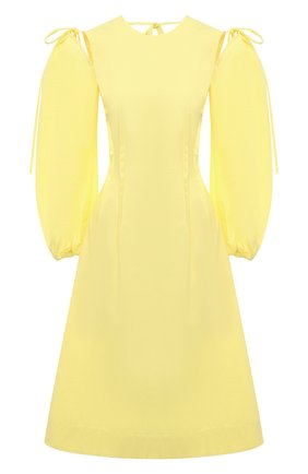 Женское хлопковое платье MSGM желтого цвета по цене 53100 руб., арт. 3041MDA25 217109 | Фото 1 Женское хлопковое платье MSGM желтого цвета, арт. 3041MDA25 217109 | Фото 1