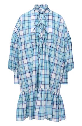 Женское хлопковое платье MSGM голубого цвета по цене 42400 руб., арт. 3041MDA19A 217005 | Фото 1 Женское хлопковое платье MSGM голубого цвета, арт. 3041MDA19A 217005 | Фото 1