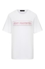 Женская хлопковая футболка SUBTERRANEI белого цвета, арт. P21SUB07 | Фото 1 (Рукава: Короткие; Длина (для топов): Стандартные; Принт: С принтом; Региональные ограничения белый список (Axapta Mercury): RU; Материал внешний: Хлопок; Стили: Спорт-шик; Женское Кросс-КТ: Футболка-одежда)