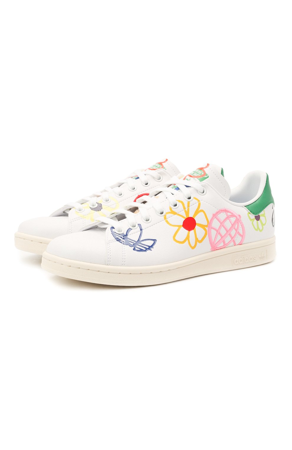 Женские белые комбинированные кеды stan smith ADIDAS ORIGINALS купить в  интернет-магазине ЦУМ, арт. FX5653