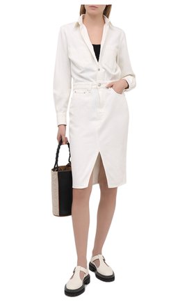 Женское джинсовое платье RAG&BONE белого цвета по цене 44800 руб., арт. WCW20H30024D02 | Фото 2 Женское джинсовое платье RAG&BONE белого цвета, арт. WCW20H30024D02 | Фото 2