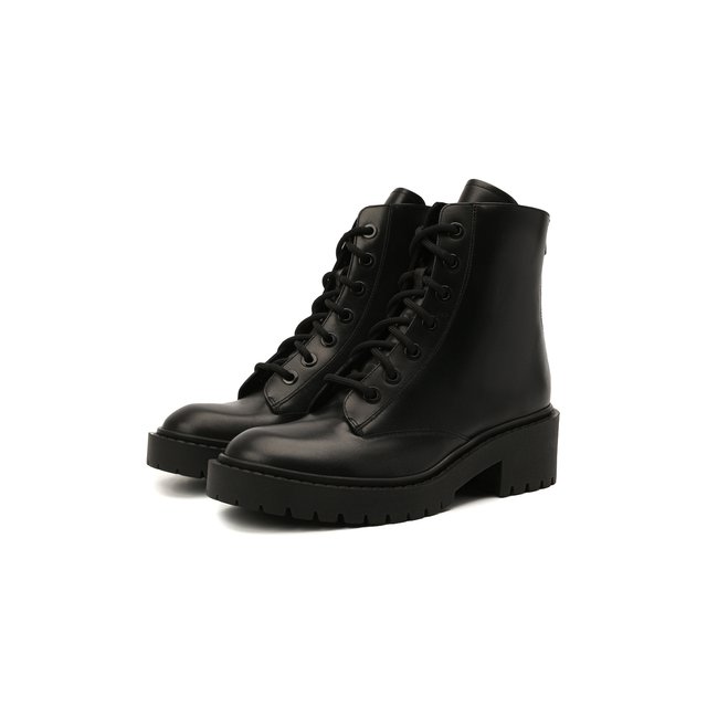 Кожаные ботинки Kenzo черного цвета