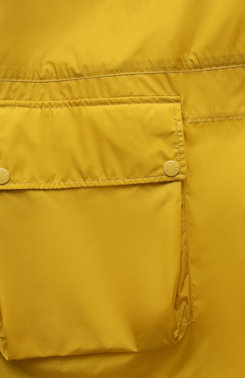 Женский плащ MONCLER желтого цвета, арт. G1-093-1C738-00-54155 | Фото 5 (Рукава: Длинные; Длина (верхняя одежда): До середины бедра; Материал внешний: Синтетический материал; Региональные ограничения белый список (Axapta Mercury): RU; Стили: Спорт-шик; Материал подклада: Синтетический материал; Кросс-КТ: дождевики)