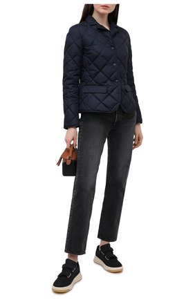Женская пуховая куртка MONCLER темно-синего цвета по цене 83600 руб., арт. G1-093-1A52Y-00-539YH | Фото 2 Женская пуховая куртка MONCLER темно-синего цвета, арт. G1-093-1A52Y-00-539YH | Фото 2