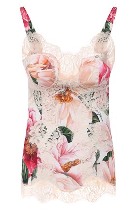 Женский топ из шелка и хлопка DOLCE & GABBANA розового цвета по цене 88900 руб., арт. F7X68T/IS1E3 | Фото 1 Женский топ из шелка и хлопка DOLCE & GABBANA розового цвета, арт. F7X68T/IS1E3 | Фото 1