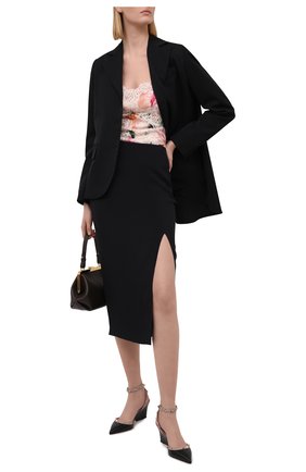 Женский топ из шелка и хлопка DOLCE & GABBANA розового цвета по цене 88900 руб., арт. F7X68T/IS1E3 | Фото 2 Женский топ из шелка и хлопка DOLCE & GABBANA розового цвета, арт. F7X68T/IS1E3 | Фото 2
