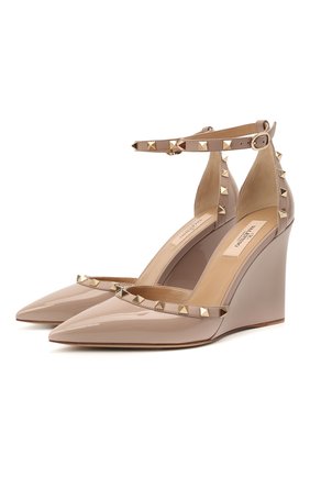 Женские кожаные туфли rockstud VALENTINO бежевого цвета по цене 69200 руб., арт. VW2S0AZ0/VNW | Фото 1 Женские кожаные туфли rockstud VALENTINO бежевого цвета, арт. VW2S0AZ0/VNW | Фото 1
