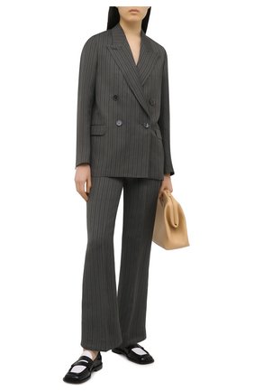Женские брюки из льна и вискозы ACNE STUDIOS серого цвета по цене 44300 руб., арт. AK0376 | Фото 2 Женские брюки из льна и вискозы ACNE STUDIOS серого цвета, арт. AK0376 | Фото 2