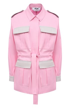 Женская хлопковая куртка MSGM светло-розового цвета по цене 53100 руб., арт. 3041MDH01Y 217105 | Фото 1 Женская хлопковая куртка MSGM светло-розового цвета, арт. 3041MDH01Y 217105 | Фото 1