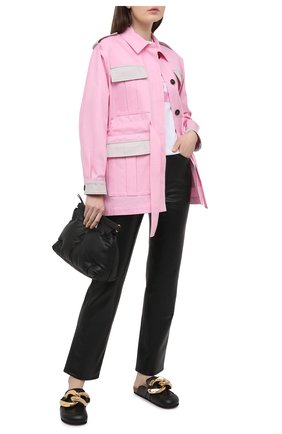 Женская хлопковая куртка MSGM светло-розового цвета по цене 53100 руб., арт. 3041MDH01Y 217105 | Фото 2 Женская хлопковая куртка MSGM светло-розового цвета, арт. 3041MDH01Y 217105 | Фото 2