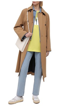Женская хлопковая футболка MSGM желтого цвета по цене 10400 руб., арт. 3041MDM180 217298 | Фото 2 Женская хлопковая футболка MSGM желтого цвета, арт. 3041MDM180 217298 | Фото 2