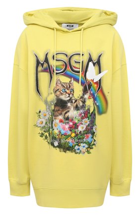 Женский хлопковое худи MSGM желтого цвета по цене 31750 руб., арт. 3041MDM166 217299 | Фото 1 Женский хлопковое худи MSGM желтого цвета, арт. 3041MDM166 217299 | Фото 1
