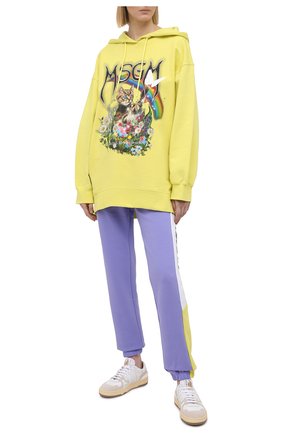 Женский хлопковое худи MSGM желтого цвета по цене 31750 руб., арт. 3041MDM166 217299 | Фото 2 Женский хлопковое худи MSGM желтого цвета, арт. 3041MDM166 217299 | Фото 2