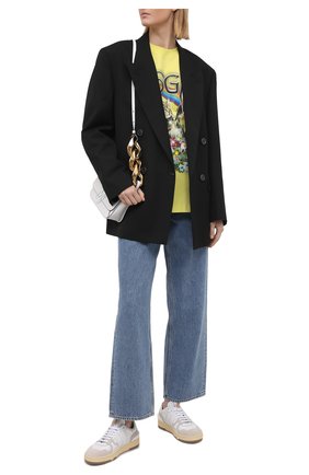 Женская хлопковая футболка MSGM желтого цвета по цене 21050 руб., арт. 3041MDM164 217298 | Фото 2 Женская хлопковая футболка MSGM желтого цвета, арт. 3041MDM164 217298 | Фото 2