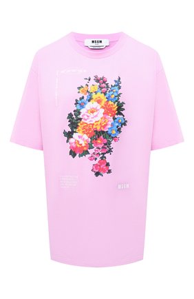 Женская хлопковая футболка MSGM светло-розового цвета по цене 15600 руб., арт. 3041MDM161 217298 | Фото 1 Женская хлопковая футболка MSGM светло-розового цвета, арт. 3041MDM161 217298 | Фото 1