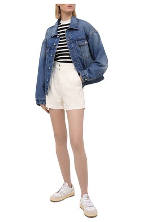 Женский хлопковый пуловер MSGM черно-белого цвета по цене 27900 руб., арт. 3041MDM122 217289 | Фото 2 Женский хлопковый пуловер MSGM черно-белого цвета, арт. 3041MDM122 217289 | Фото 2