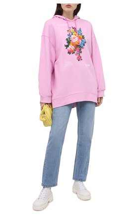 Женский хлопковое худи MSGM светло-розового цвета по цене 28750 руб., арт. 3041MDM101 217299 | Фото 2 Женский хлопковое худи MSGM светло-розового цвета, арт. 3041MDM101 217299 | Фото 2