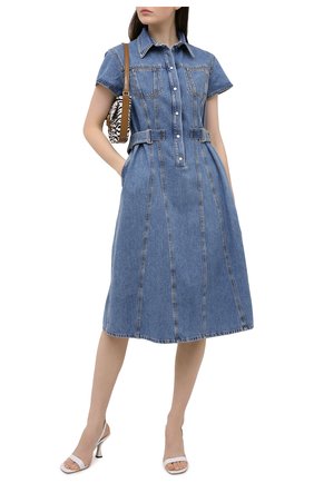 Женское джинсовое платье MSGM синего цвета по цене 49250 руб., арт. 3041MDA40L 217280 | Фото 2 Женское джинсовое платье MSGM синего цвета, арт. 3041MDA40L 217280 | Фото 2