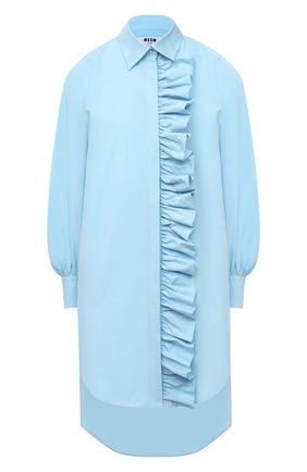 Женское хлопковое платье MSGM голубого цвета по цене 36950 руб., арт. 3041MDA02 217104 | Фото 1 Женское хлопковое платье MSGM голубого цвета, арт. 3041MDA02 217104 | Фото 1