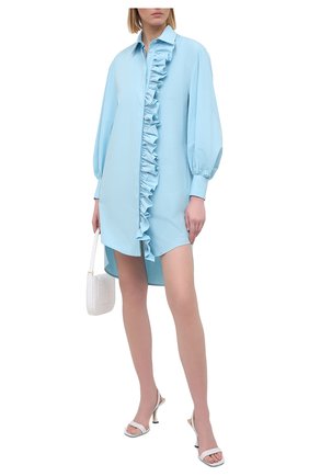 Женское хлопковое платье MSGM голубого цвета по цене 36950 руб., арт. 3041MDA02 217104 | Фото 2 Женское хлопковое платье MSGM голубого цвета, арт. 3041MDA02 217104 | Фото 2