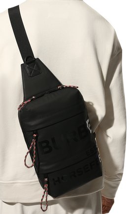 Мужской текстильный рюкзак BURBERRY черного цвета, арт. 8036554 | Фото 2 (Материал: Текстиль; Размер: medium; Ремень/цепочка: На плечо, На ремешке)