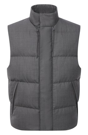 Мужской пуховый жилет ERMENEGILDO ZEGNA серого цвета по цене 284500 руб., арт. UWT98/W116 | Фото 1 Мужской пуховый жилет ERMENEGILDO ZEGNA серого цвета, арт. UWT98/W116 | Фото 1 (Стили: Кэжуэл; Материал подклада: Синтетический материал; Кросс-КТ: Пуховик, Куртка; Материал внешний: Шерсть; Длина (верхняя одежда): Короткие; Материал утеплителя: Пух и перо)