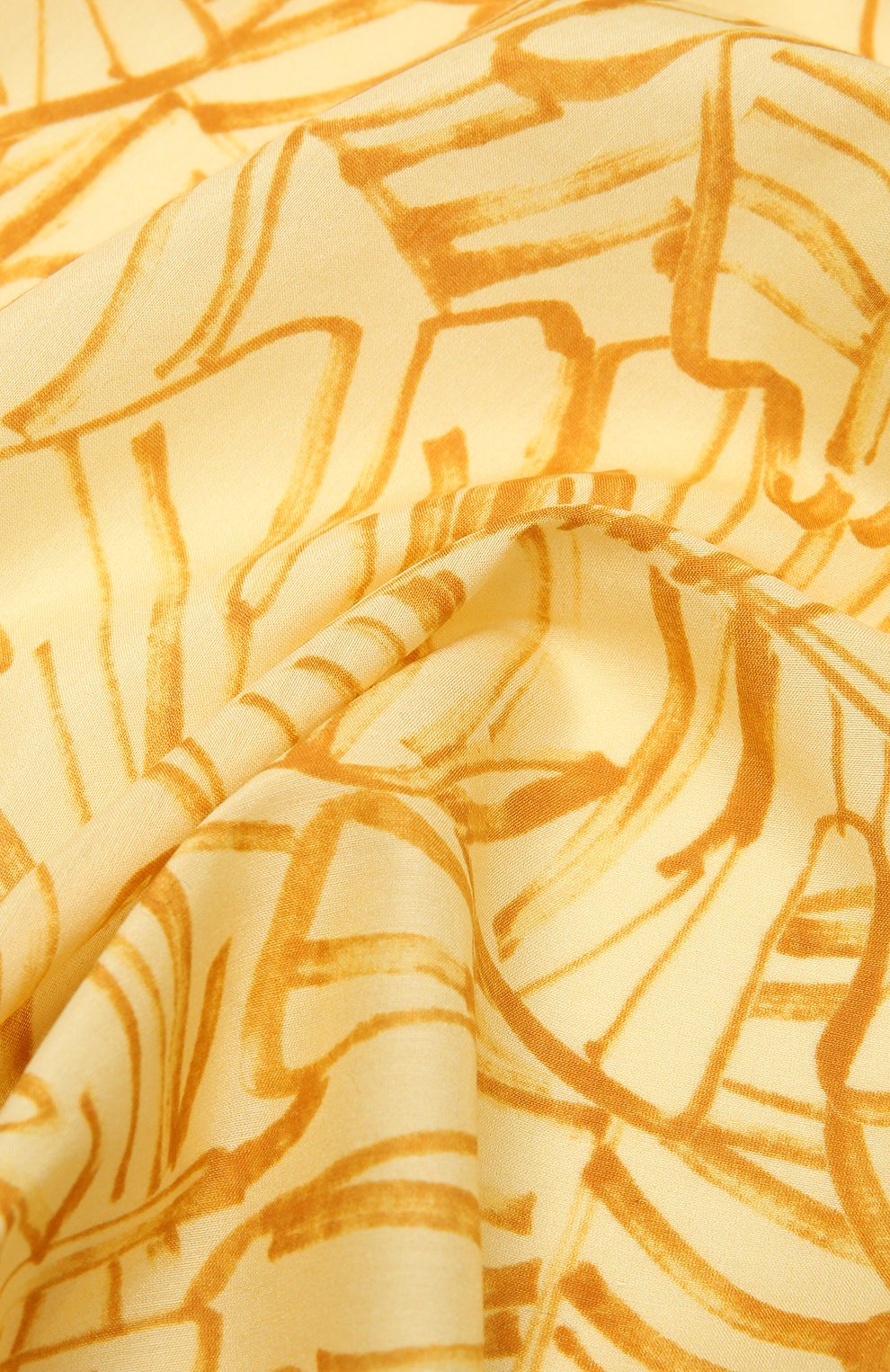 Мужской платок из хлопка и шелка ERMENEGILDO ZEGNA желтого цвета, арт. Z9J28/37A | Фото 2 (Материал: Текстиль, Хлопок)