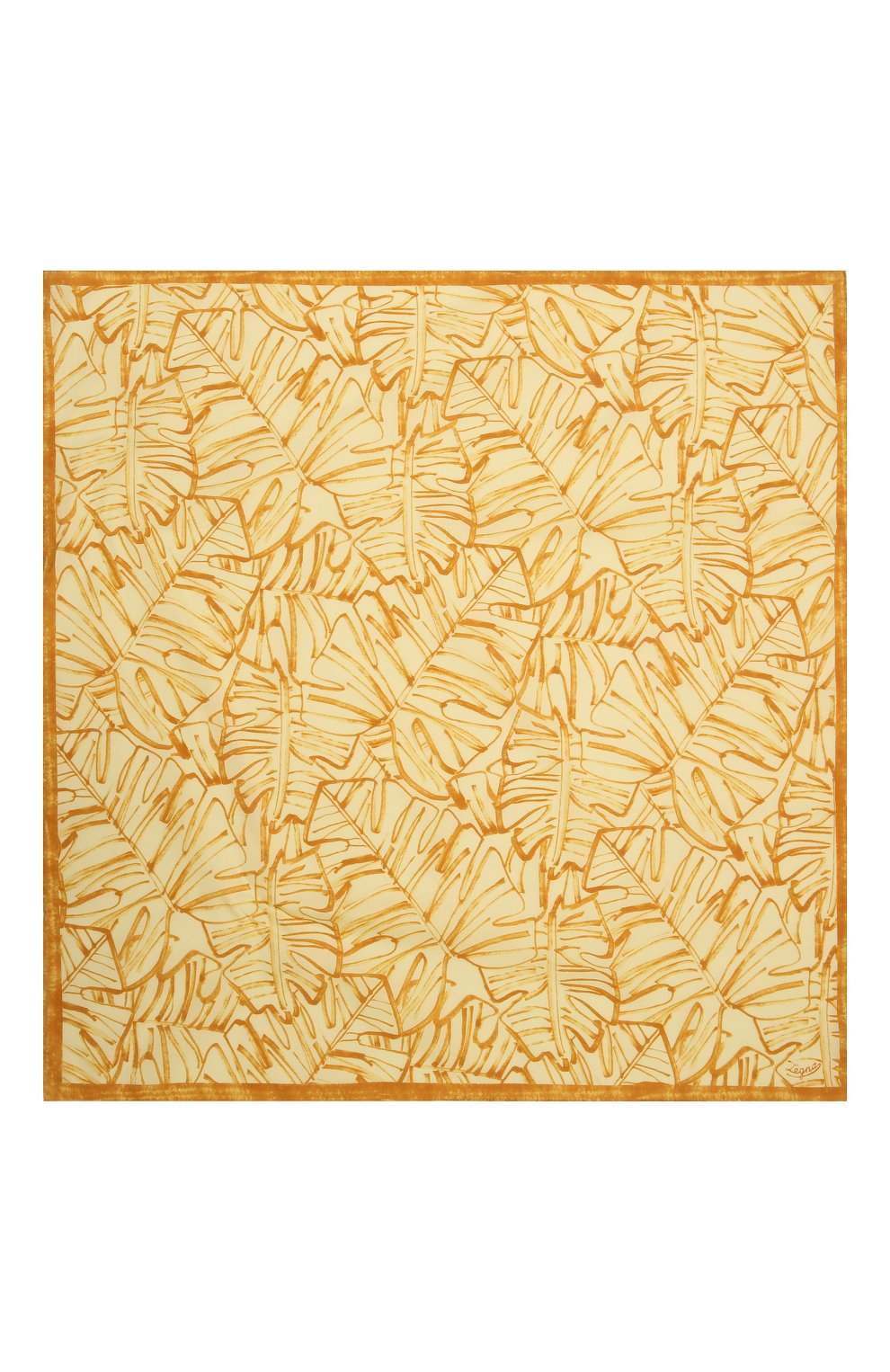 Мужской платок из хлопка и шелка ERMENEGILDO ZEGNA желтого цвета, арт. Z9J28/37A | Фото 3 (Материал: Текстиль, Хлопок)