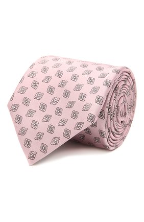 Мужской шелковый галстук ERMENEGILDO ZEGNA розового цвета, арт. Z9D43/100 | Фото 1 (Материал: Шелк, Текстиль; Принт: С принтом)