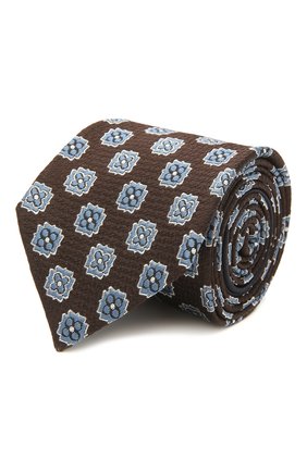 Мужской шелковый галстук ZEGNA COUTURE коричневого цвета по цене 21450 руб., арт. Z9C00/15C | Фото 1 Мужской шелковый галстук ZEGNA COUTURE коричневого цвета, арт. Z9C00/15C | Фото 1