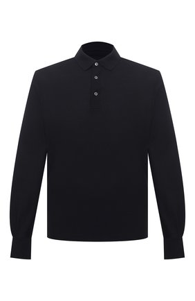 Мужское поло из хлопка и шелка ERMENEGILDO ZEGNA темно-синего цвета по цене 33450 руб., арт. UW399/850 | Фото 1 Мужское поло из хлопка и шелка ERMENEGILDO ZEGNA темно-синего цвета, арт. UW399/850 | Фото 1