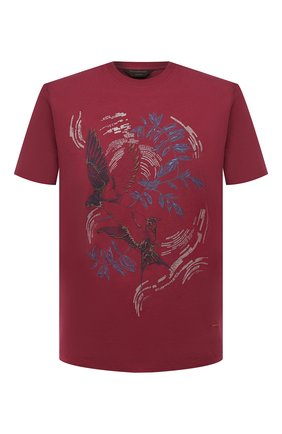 Мужская хлопковая футболка ZEGNA COUTURE красного цвета по цене 32650 руб., арт. CWCJ13/9WJ13 | Фото 1 Мужская хлопковая футболка ZEGNA COUTURE красного цвета, арт. CWCJ13/9WJ13 | Фото 1