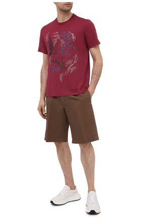 Мужская хлопковая футболка ZEGNA COUTURE красного цвета по цене 32650 руб., арт. CWCJ13/9WJ13 | Фото 2 Мужская хлопковая футболка ZEGNA COUTURE красного цвета, арт. CWCJ13/9WJ13 | Фото 2