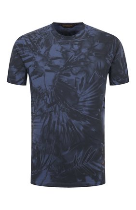 Мужская хлопковая футболка ZEGNA COUTURE синего цвета по цене 35700 руб., арт. CWCJ13/9WJ12 | Фото 1 Мужская хлопковая футболка ZEGNA COUTURE синего цвета, арт. CWCJ13/9WJ12 | Фото 1