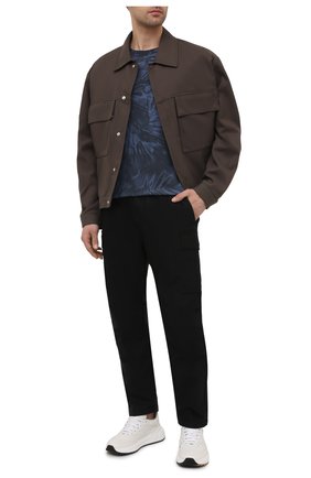 Мужская хлопковая футболка ZEGNA COUTURE синего цвета по цене 35700 руб., арт. CWCJ13/9WJ12 | Фото 2 Мужская хлопковая футболка ZEGNA COUTURE синего цвета, арт. CWCJ13/9WJ12 | Фото 2