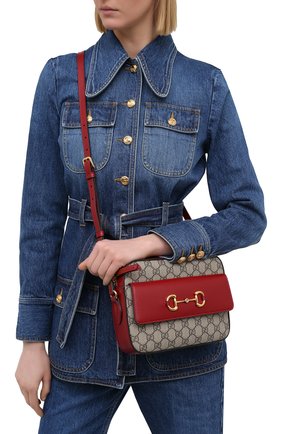 Женская сумка gg 1955 horsebit GUCCI красного цвета по цене 101100 руб., арт. 645454/92TCG | Фото 2 Женская сумка gg 1955 horsebit GUCCI красного цвета, арт. 645454/92TCG | Фото 2