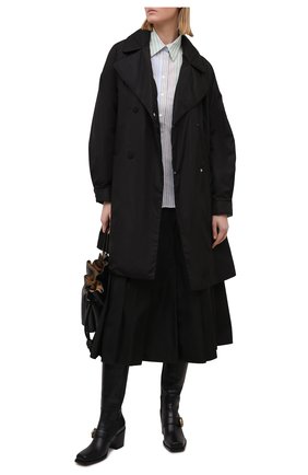 Женский плащ meboula MONCLER GENIUS черного цвета по цене 91600 руб., арт. G1-093-1C596-00-54155 | Фото 2 Женский плащ meboula MONCLER GENIUS черного цвета, арт. G1-093-1C596-00-54155 | Фото 2