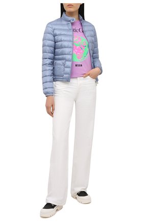 Женский пуховая куртка MONCLER голубого цвета по цене 64300 руб., арт. G1-093-1A101-00-53048 | Фото 2 Женский пуховая куртка MONCLER голубого цвета, арт. G1-093-1A101-00-53048 | Фото 2