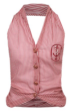 Женский хлопковый топ GIORGIO ARMANI красного цвета по цене 99500 руб., арт. 1SHCKZ82/TZ814 | Фото 1 Женский хлопковый топ GIORGIO ARMANI красного цвета, арт. 1SHCKZ82/TZ814 | Фото 1