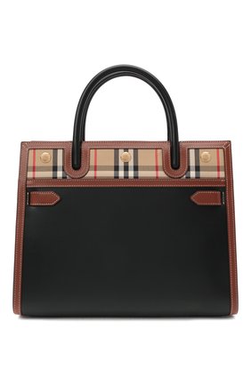 Женская сумка title small BURBERRY черного цвета по цене 169000 руб., арт. 8025269 | Фото 1 Женская сумка title small BURBERRY черного цвета, арт. 8025269 | Фото 1 (Материал: Натуральная кожа; Сумки-технические: Сумки top-handle, Сумки через плечо; Размер: small; Ремень/цепочка: На ремешке)