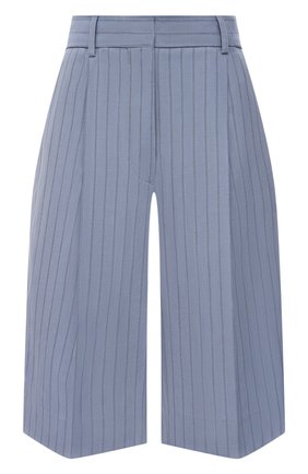 Женские шерстяные шорты ACNE STUDIOS голубого цвета по цене 33650 руб., арт. AE0034 | Фото 1 Женские шерстяные шорты ACNE STUDIOS голубого цвета, арт. AE0034 | Фото 1