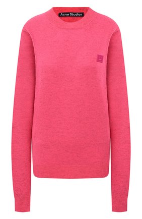 Женский шерстяной пуловер ACNE STUDIOS розового цвета по цене 26250 руб., арт. C60023/W | Фото 1 Женский шерстяной пуловер ACNE STUDIOS розового цвета, арт. C60023/W | Фото 1
