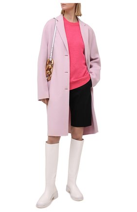 Женский шерстяной пуловер ACNE STUDIOS розового цвета по цене 26250 руб., арт. C60023/W | Фото 2 Женский шерстяной пуловер ACNE STUDIOS розового цвета, арт. C60023/W | Фото 2