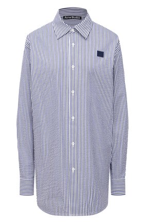 Женская хлопковая рубашка ACNE STUDIOS голубого цвета по цене 28450 руб., арт. CB0028/W | Фото 1 Женская хлопковая рубашка ACNE STUDIOS голубого цвета, арт. CB0028/W | Фото 1